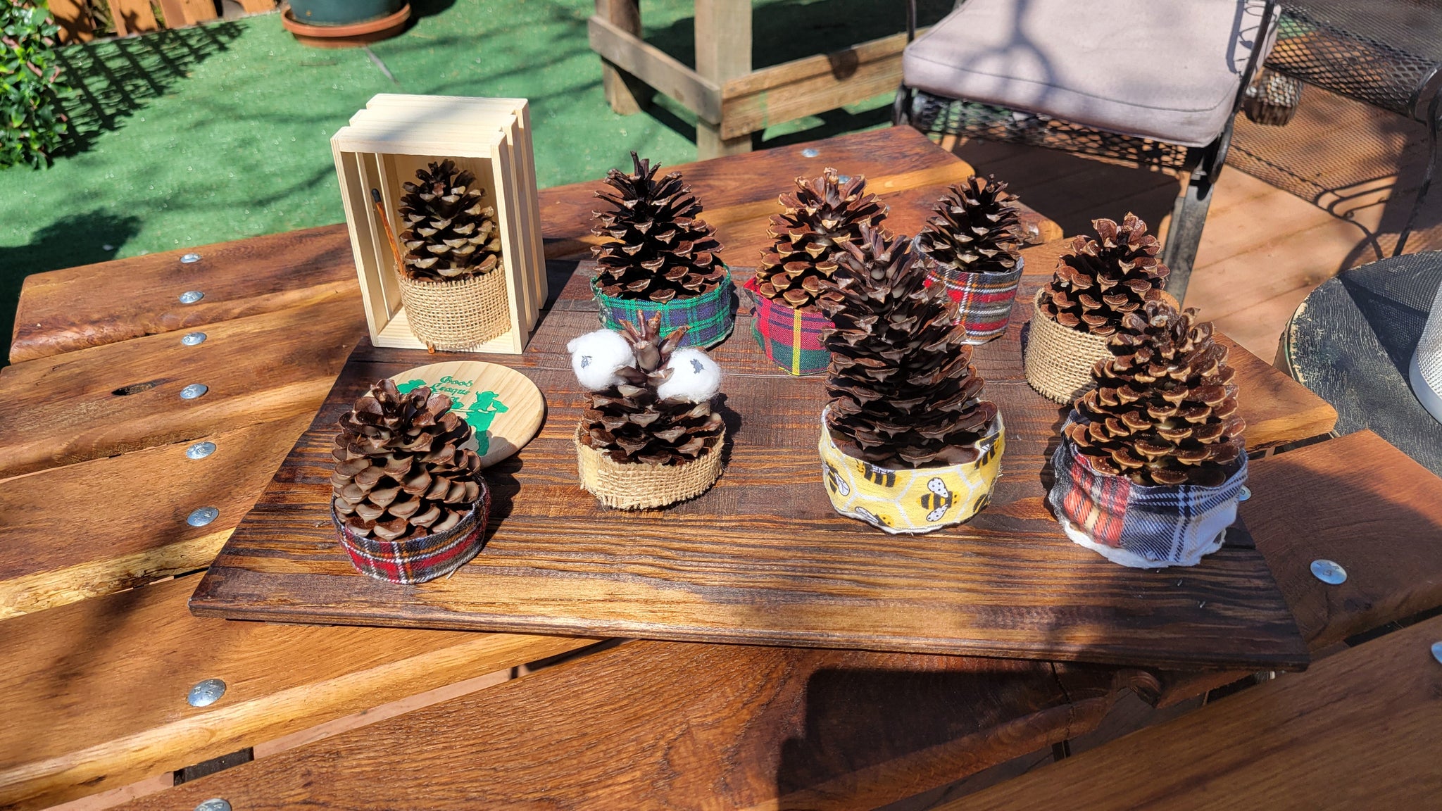 Single Count Beeswax-Dipped Pinecone Firestarter