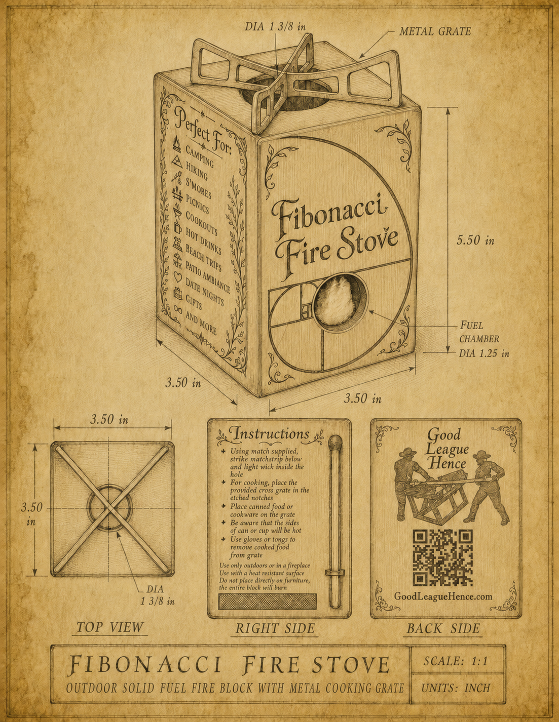 Fibonacci Fire Stove
