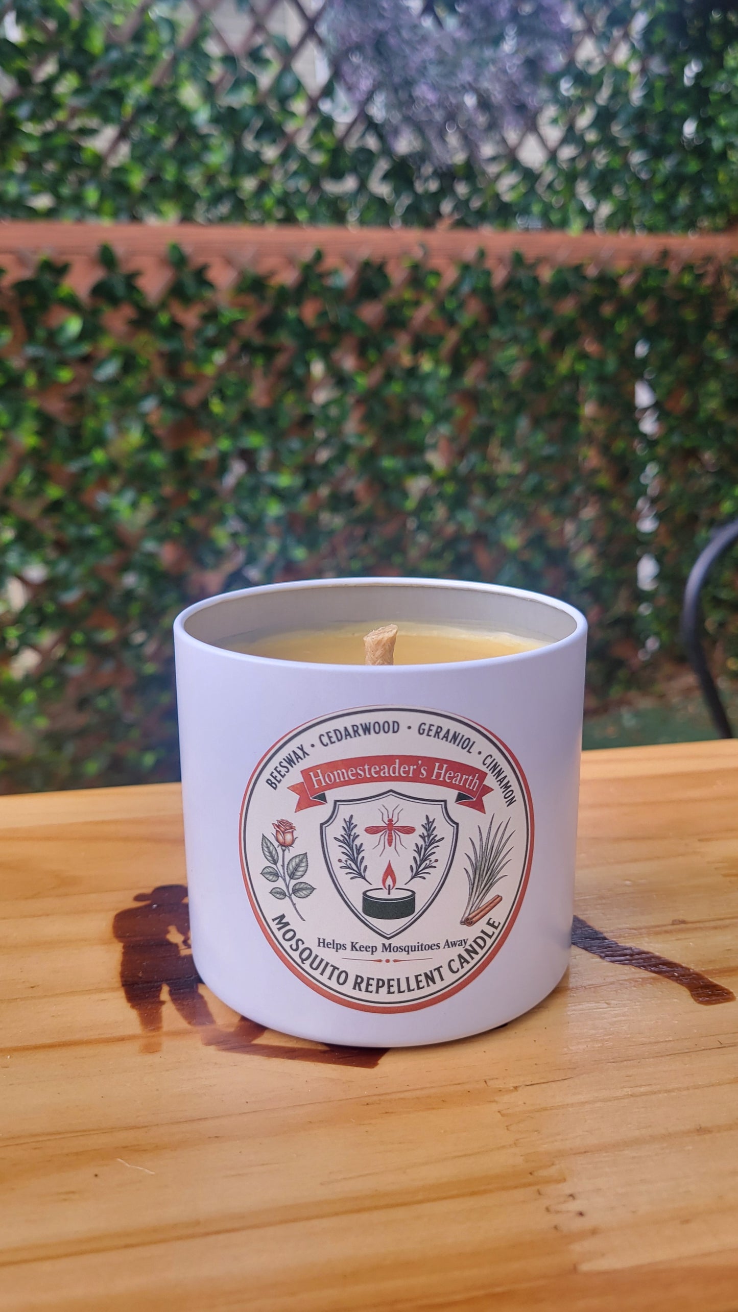 Homesteader's Hearth Mosquito Repellant Candle