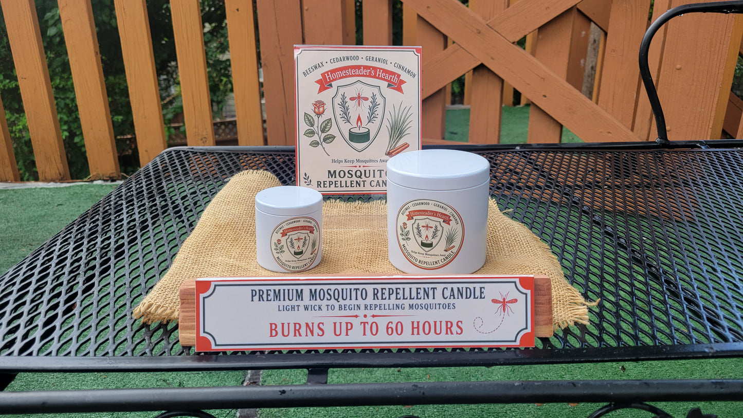 Homesteader's Hearth Mosquito Repellant Candle